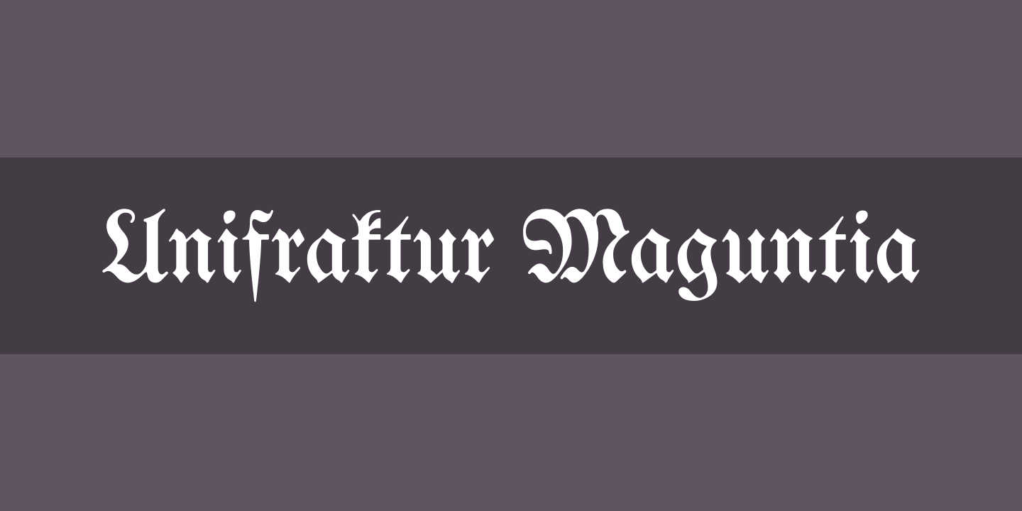 Пример шрифта Unifraktur Maguntia